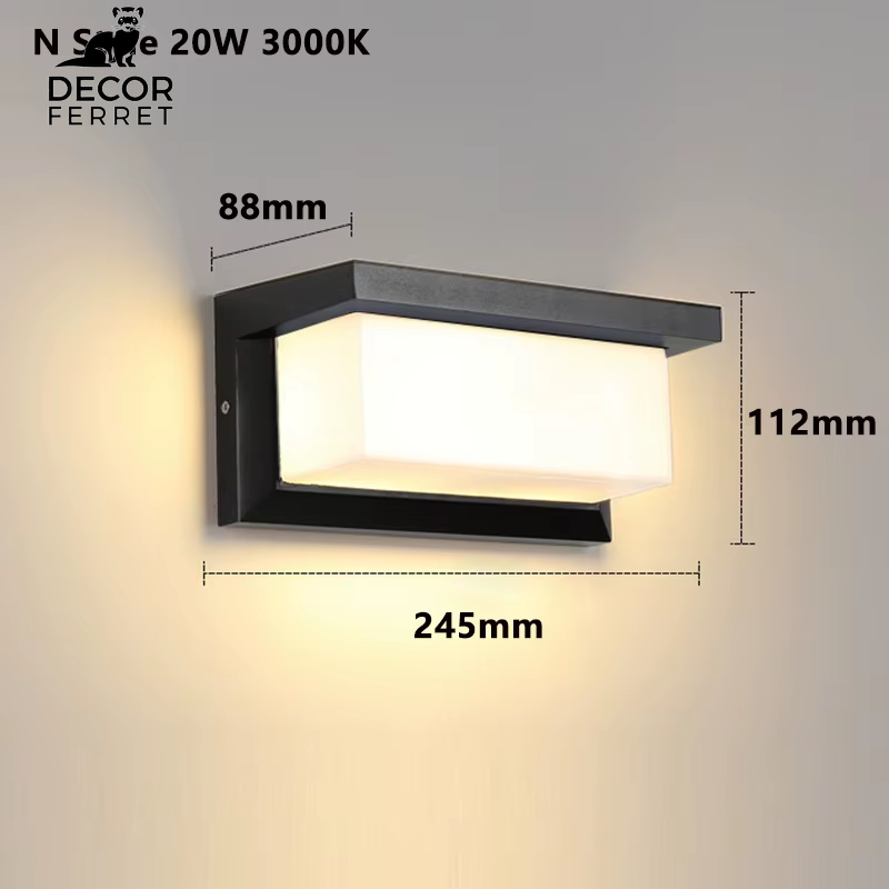 LED Outdoor Wall Light with Motion Sensor - Waterproof Porch and Garden Lighting