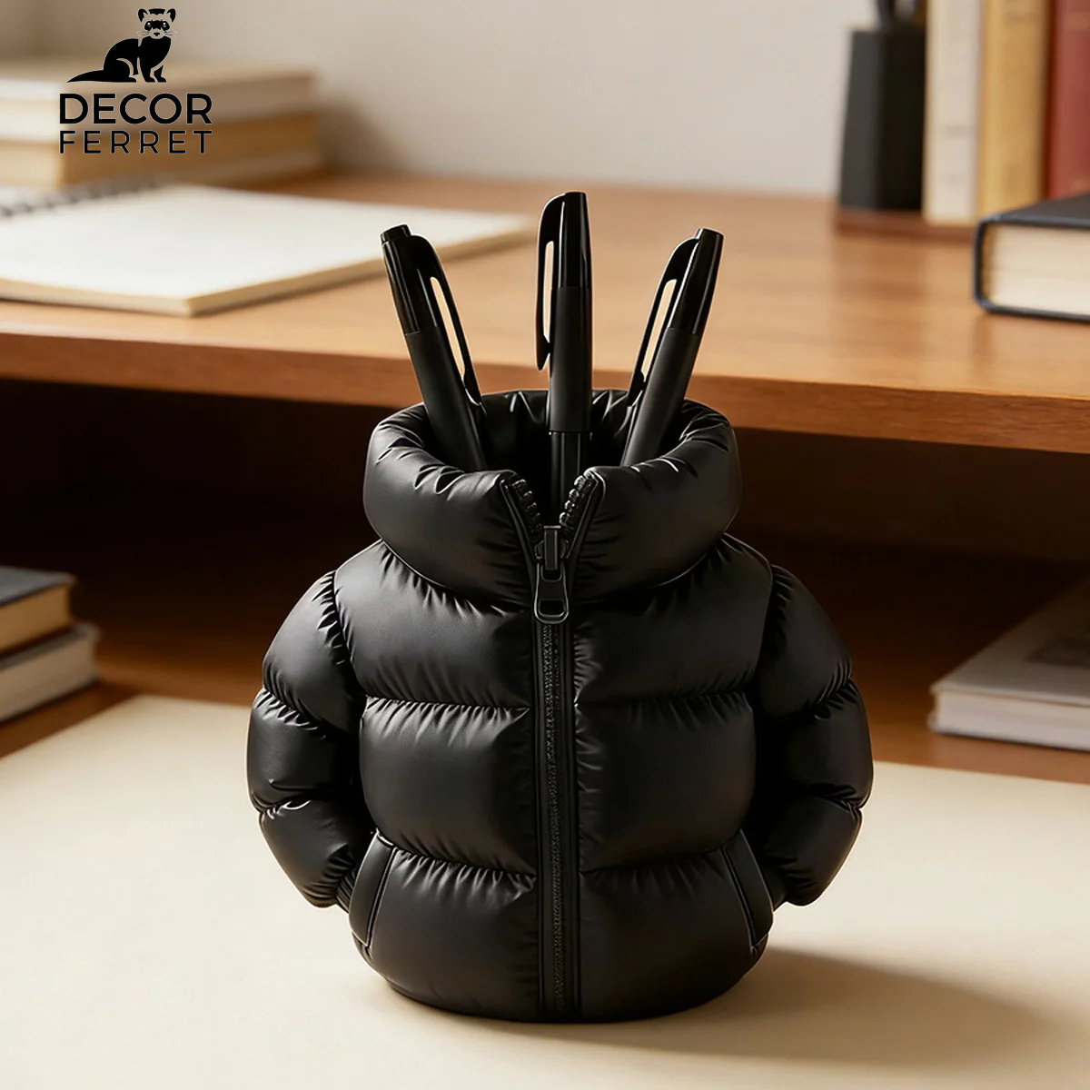 Cute 3D Printed down Jacket Design Pen Holder Creative Storage Desk Decoration Creative Desktop Storage Organizer
