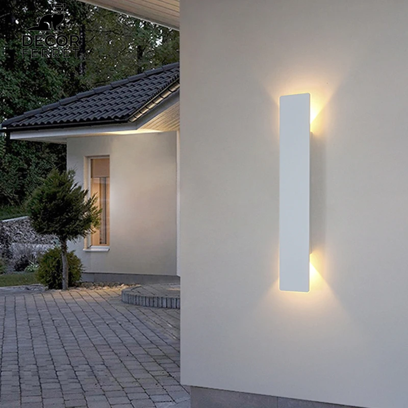 Waterproof LED Aluminum Wall Lamp for Outdoor and Bedroom Lighting, Available in 6W and 18W, Black Finish