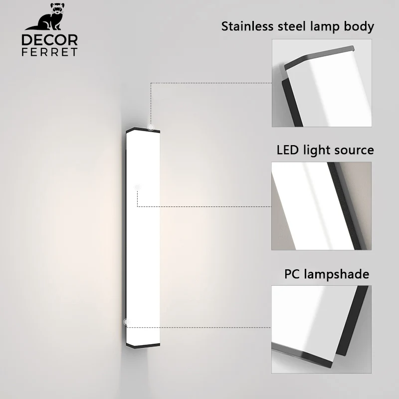 Stainless Steel Waterproof Outdoor LED Wall Lamp for Garden and Patio