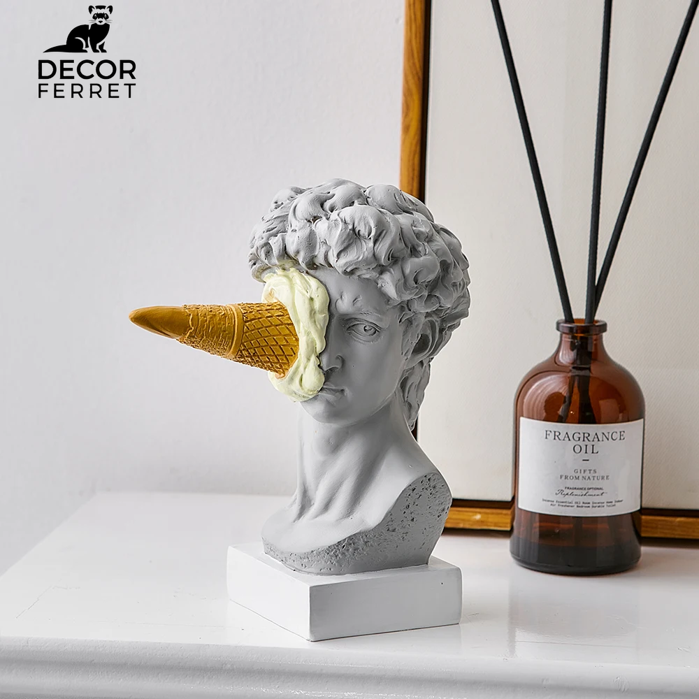 Modern Nordic Figure Ornament Ice Cream David Figurine Home Decor Sculpture Office Bookshelf Desktop Art Decoration David Statue