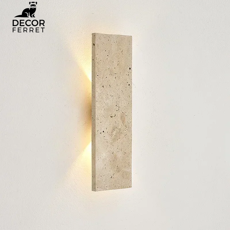 Outdoor Waterproof LED Wall Lamp with Natural Stone Design