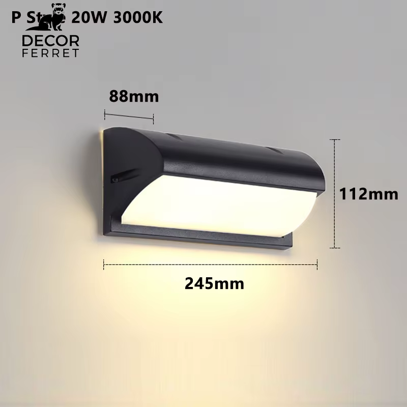 LED Outdoor Wall Light with Motion Sensor - Waterproof Porch and Garden Lighting
