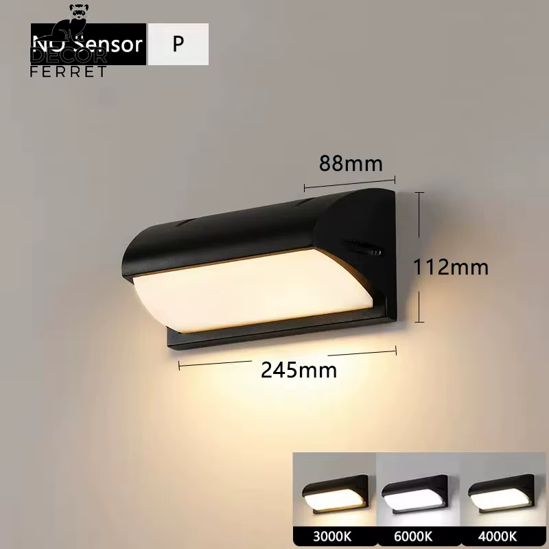 LED Outdoor Wall Light with Motion Sensor - Waterproof Porch and Garden Lighting