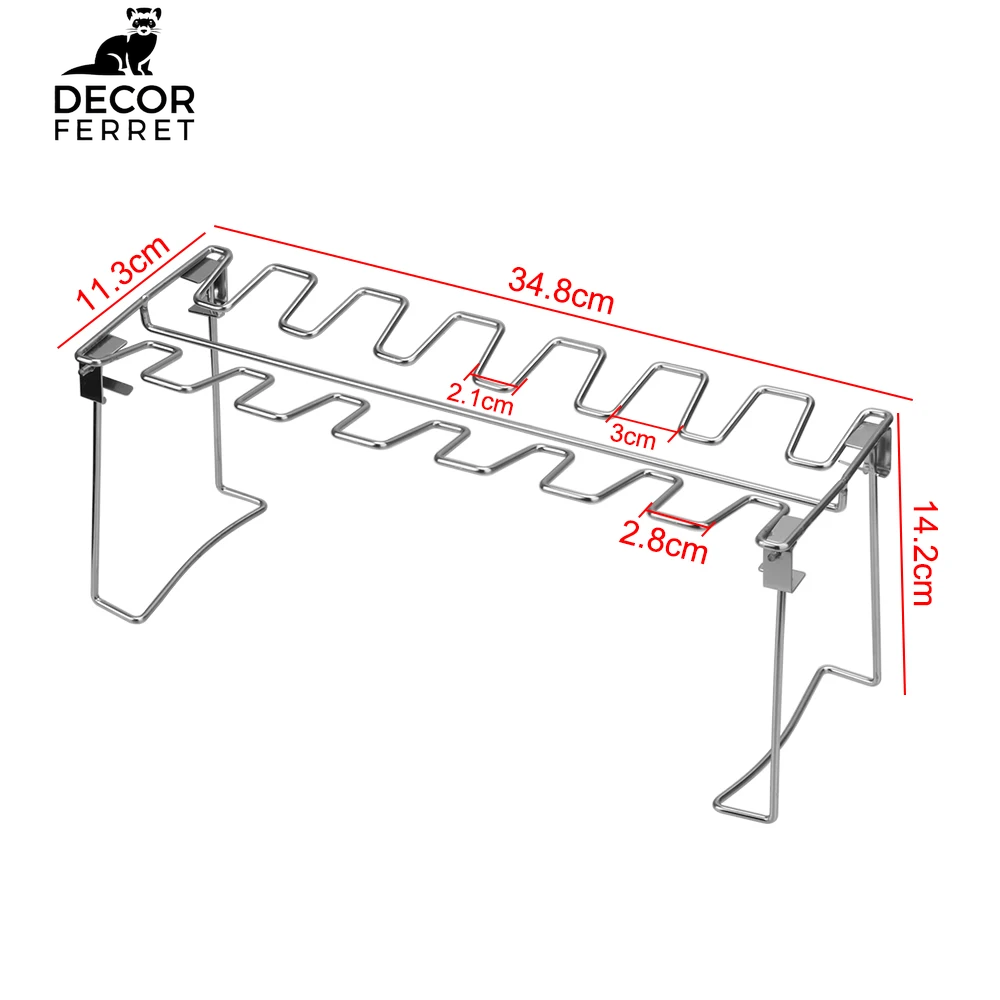 Non-Stick Stainless Steel Grilling BBQ Roast Rack Roast Chicken Leg Rack