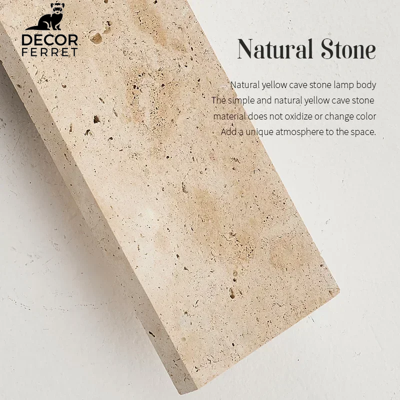 Outdoor Waterproof LED Wall Lamp with Natural Stone Design