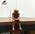 Nautical Deep Sea Diver Figurine Seated Scuba 3D Printed Diver Home Desk Statue Handicraft Ornament Ocean Theme Home Decor Gifts