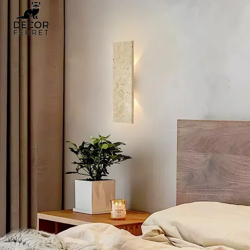 Outdoor Waterproof LED Wall Lamp with Natural Stone Design