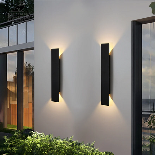 Waterproof LED Aluminum Wall Lamp for Outdoor and Bedroom Lighting, Available in 6W and 18W, Black Finish