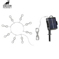 Solar-Powered LED Umbrella String Lights with 8 Lighting Modes