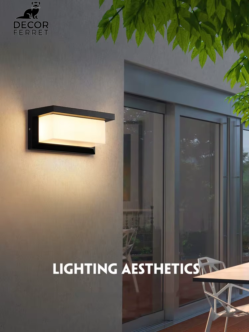 LED Outdoor Wall Light with Motion Sensor - Waterproof Porch and Garden Lighting