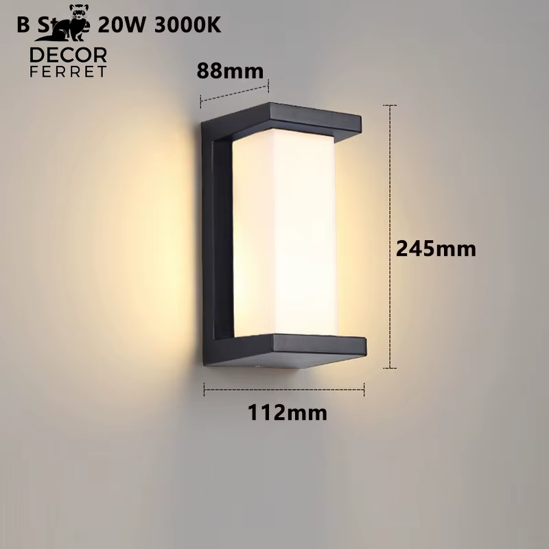 LED Outdoor Wall Light with Motion Sensor - Waterproof Porch and Garden Lighting