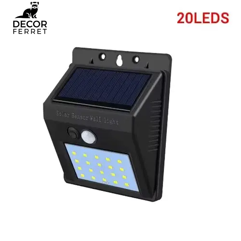 Solar Wall Light with Motion Sensor - Outdoor Waterproof 20 LEDs for Garden and Doorway Lighting (1 or 4 Pieces)